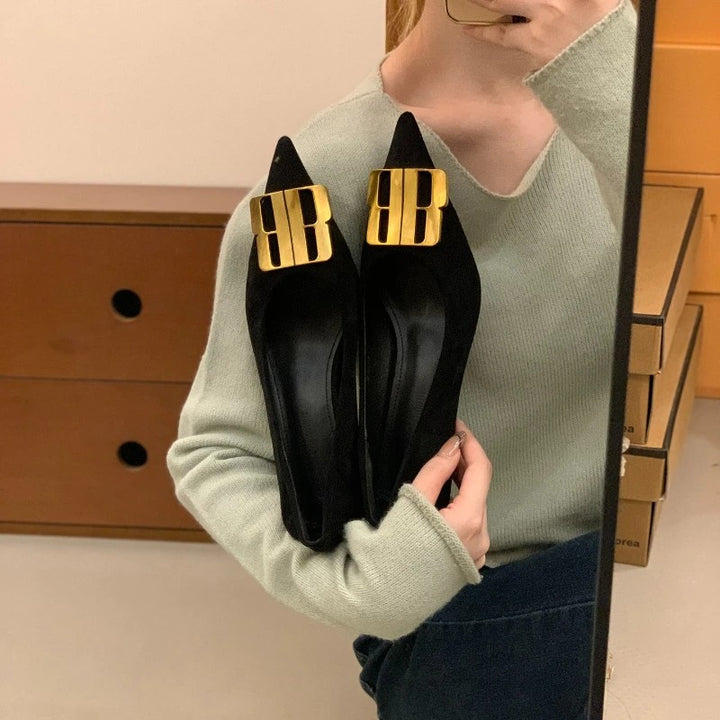 Bardot Buckle Pointed Pumps