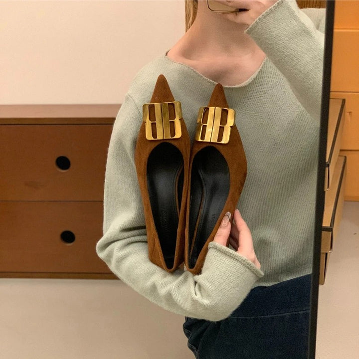 Bardot Buckle Pointed Pumps