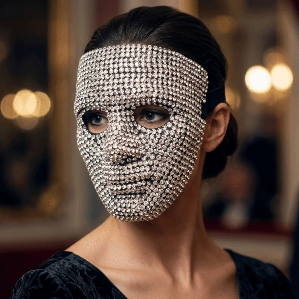 Masquerade Rhinestone Face Mask