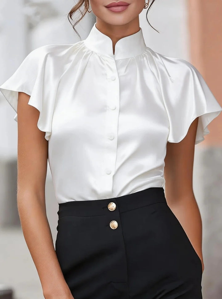 Aviana Flutter-Sleeve Blouse