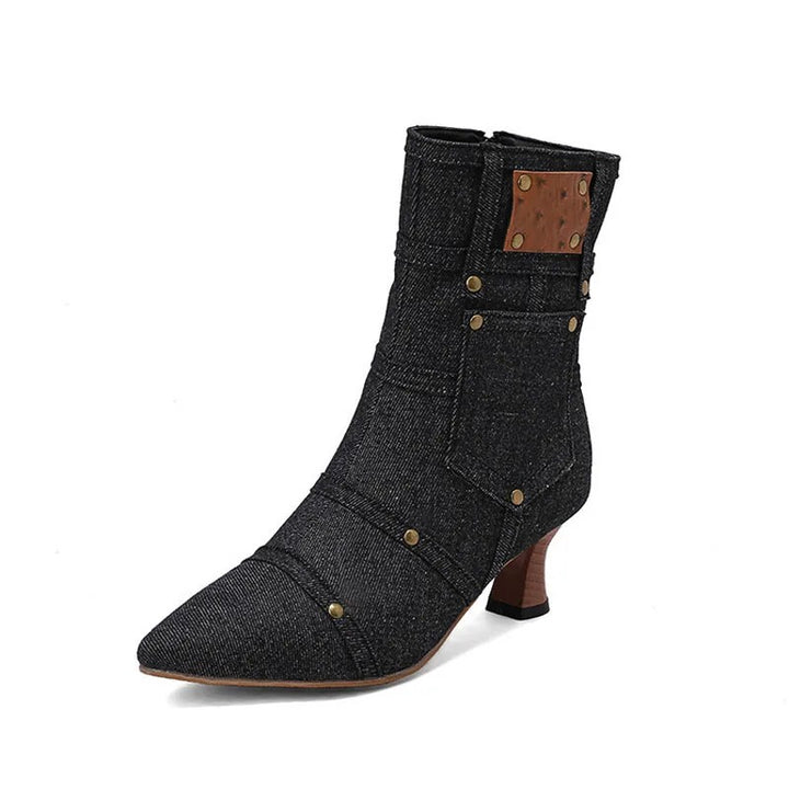 Rivetta Denim Ankle Boots