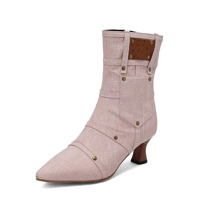 Rivetta Denim Ankle Boots