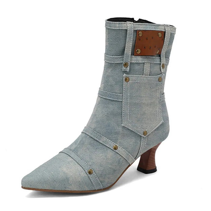 Rivetta Denim Ankle Boots