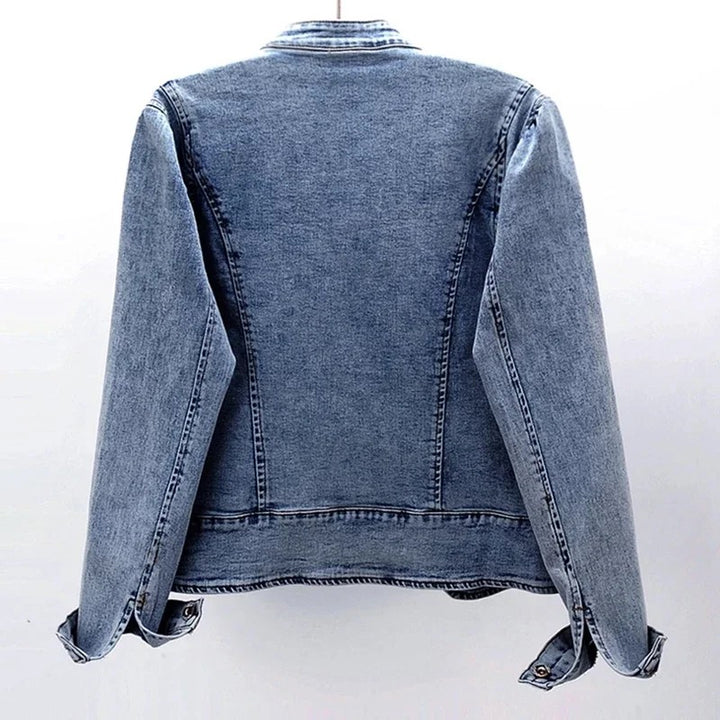Wildflower Frog-Button Denim Jacket