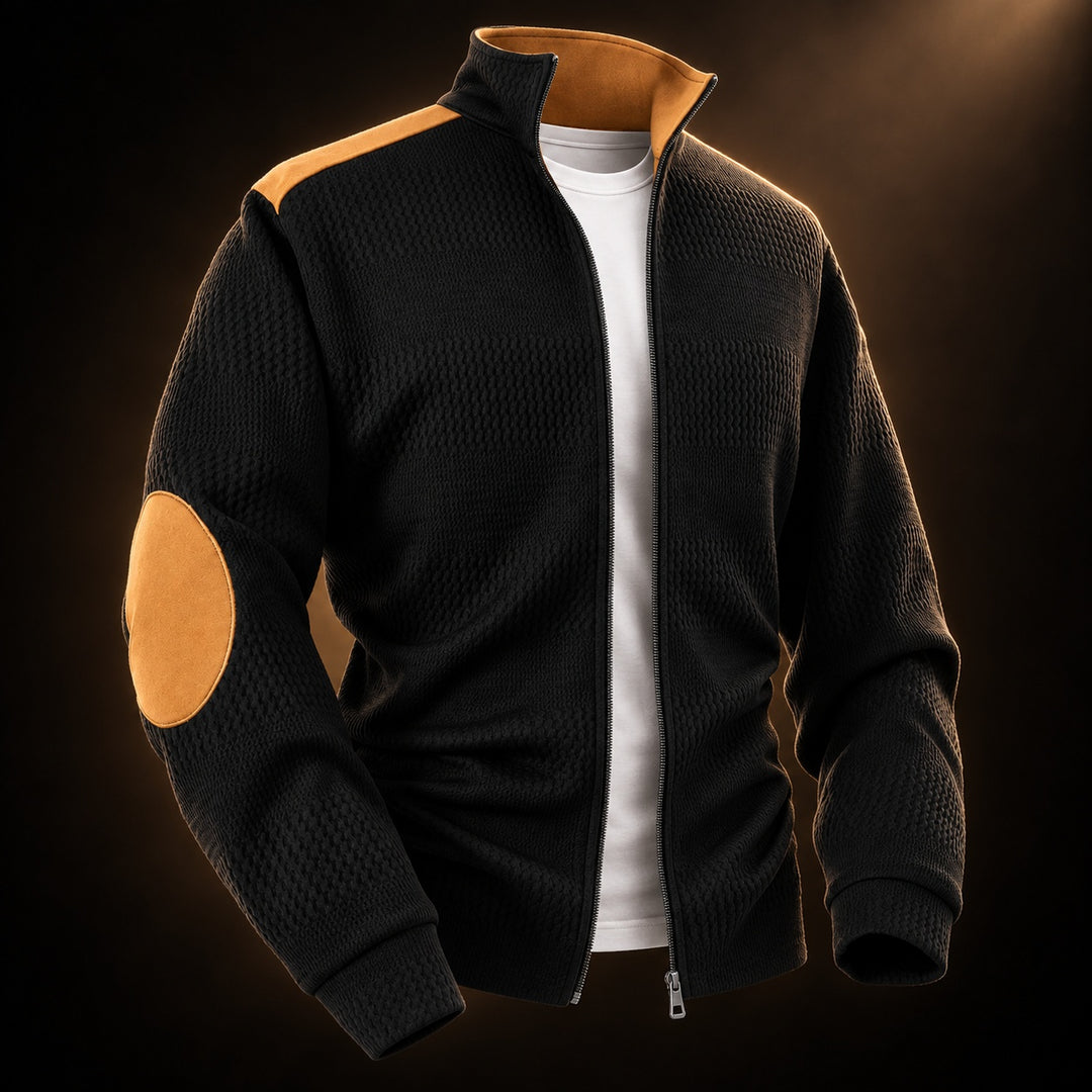 Elbow-Patch Zip Cardigan — ce_soul_s3_01