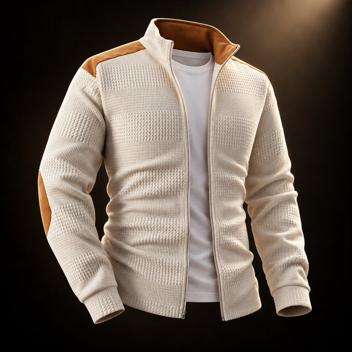 Elbow-Patch Zip Cardigan — ce_soul_s3_01