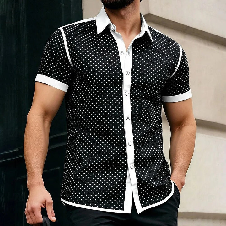 Pallino Contrast-Trim Polka Dot Shirt