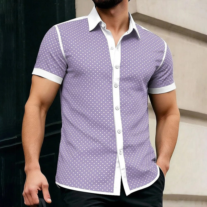 Pallino Contrast-Trim Polka Dot Shirt