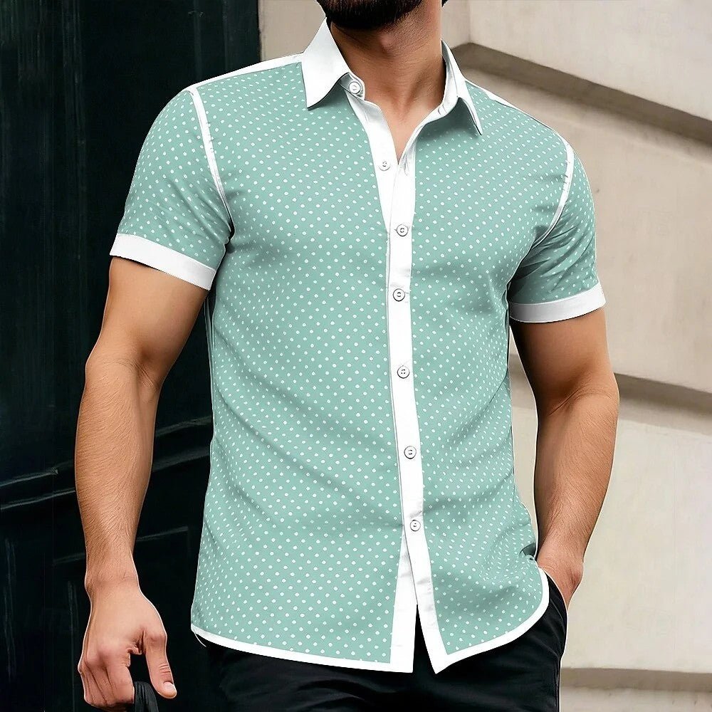Pallino Contrast-Trim Polka Dot Shirt