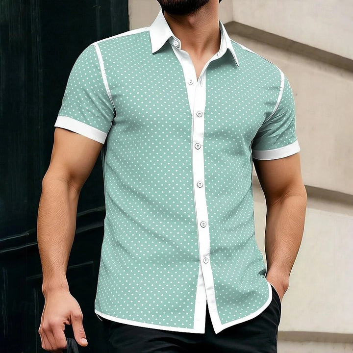 Pallino Contrast-Trim Polka Dot Shirt