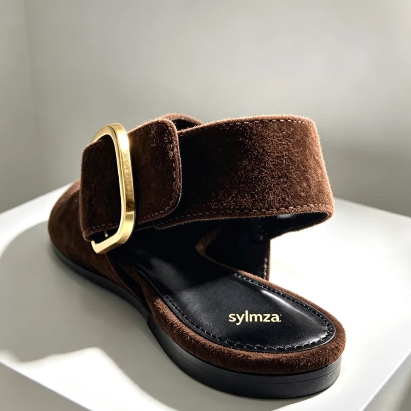 Allegra Buckle Slingback Flats