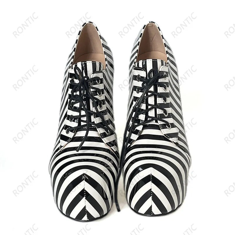 Marinara Striped Platform Pumps