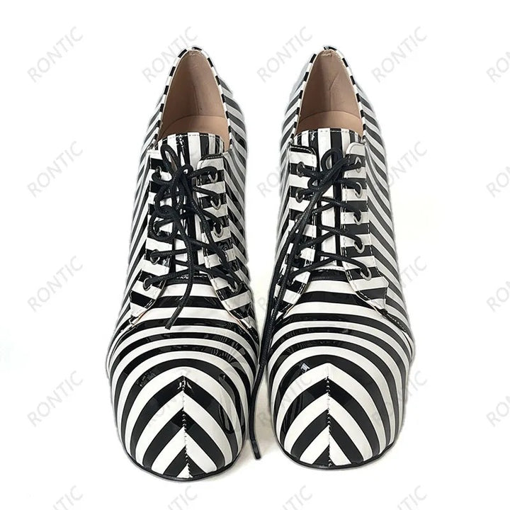Marinara Striped Platform Pumps