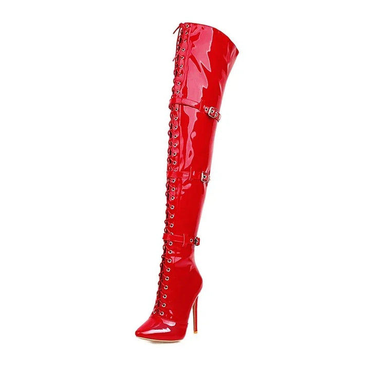 Vespera Lace-Up Thigh Boots