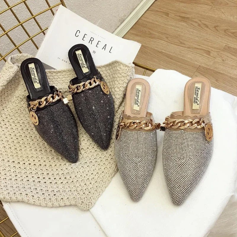 Nova Chain Pointed Mules