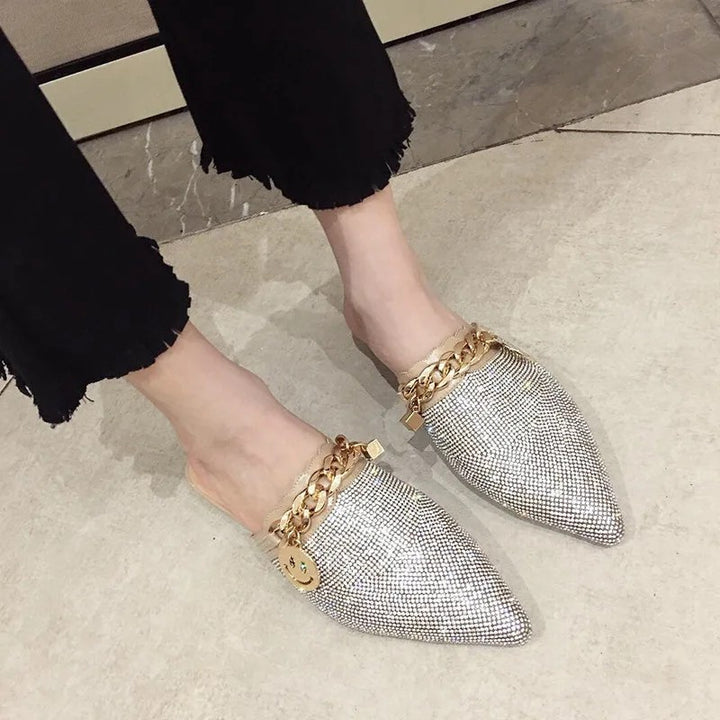 Nova Chain Pointed Mules