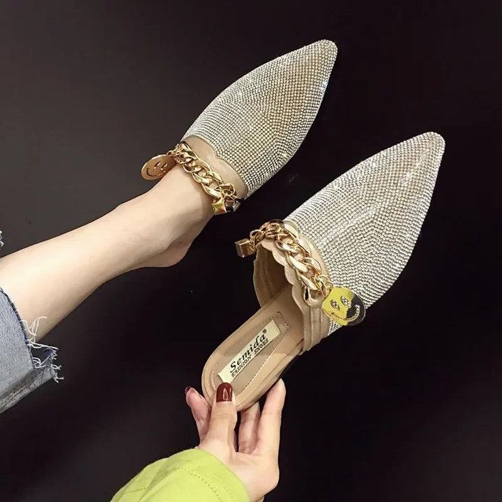 Nova Chain Pointed Mules