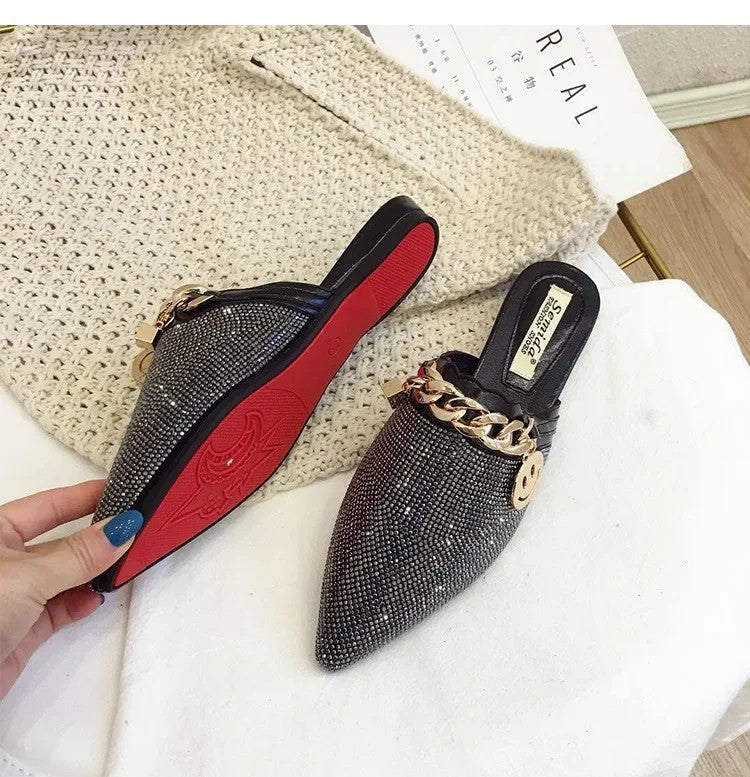 Nova Chain Pointed Mules