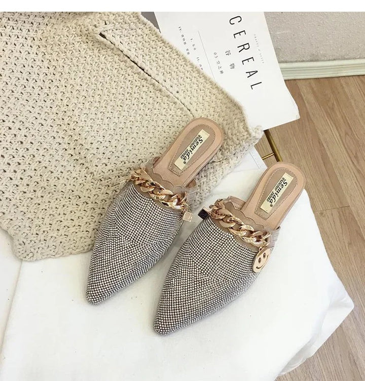 Nova Chain Pointed Mules
