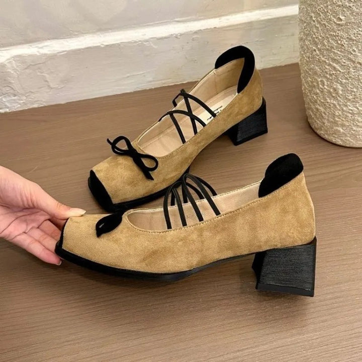 Ribbonet Suede Mary Janes