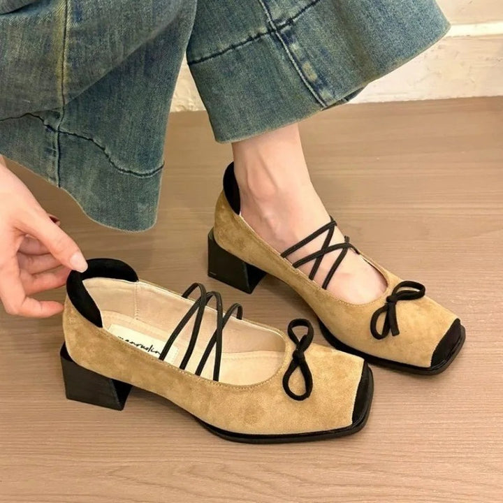 Ribbonet Suede Mary Janes