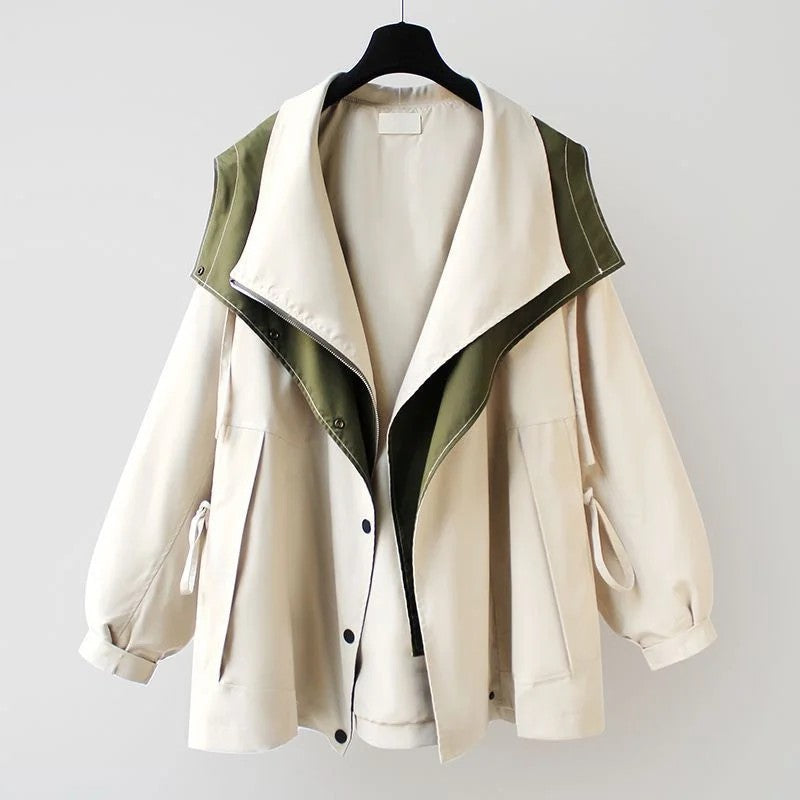 Sailor Collar Windbreaker Jacket