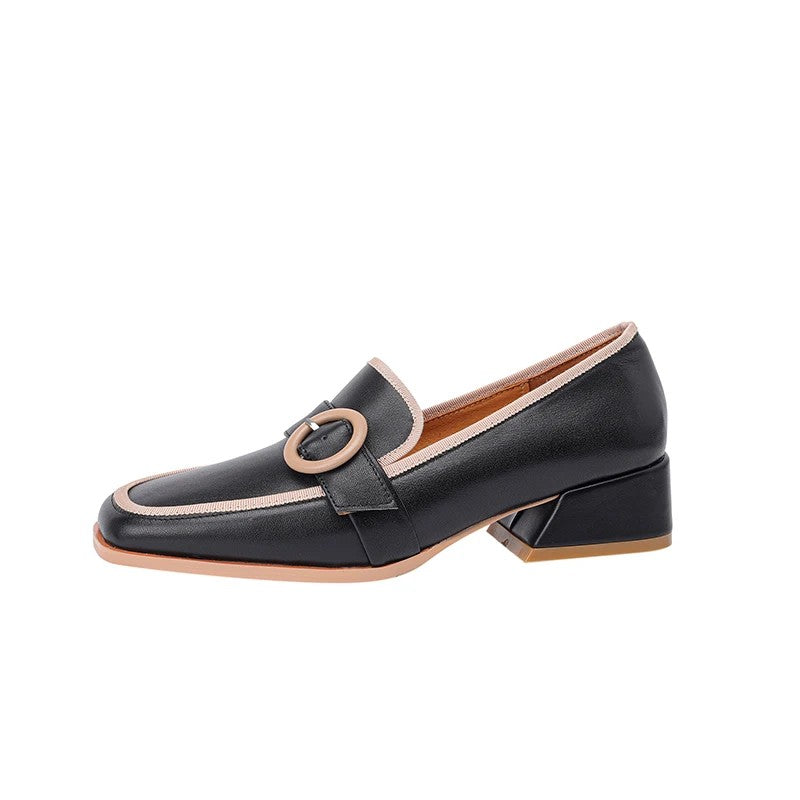 Anello Buckle Loafer Pumps