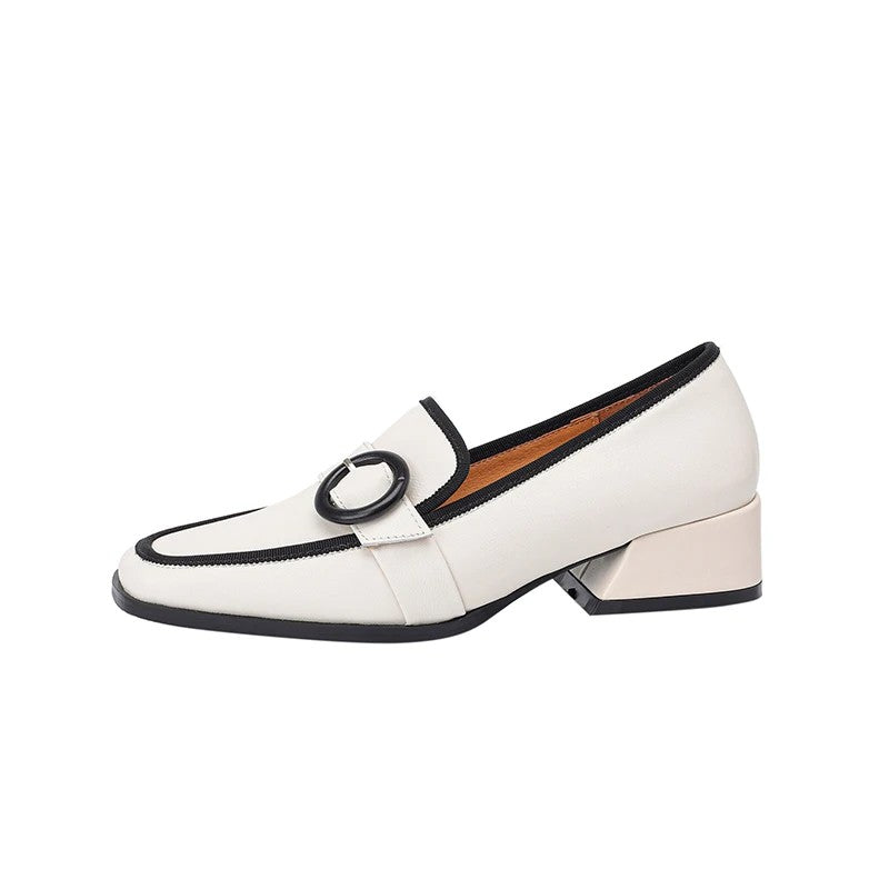 Anello Buckle Loafer Pumps