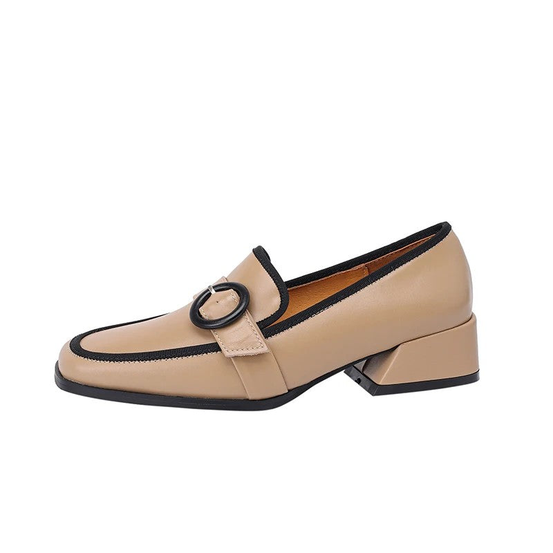 Anello Buckle Loafer Pumps