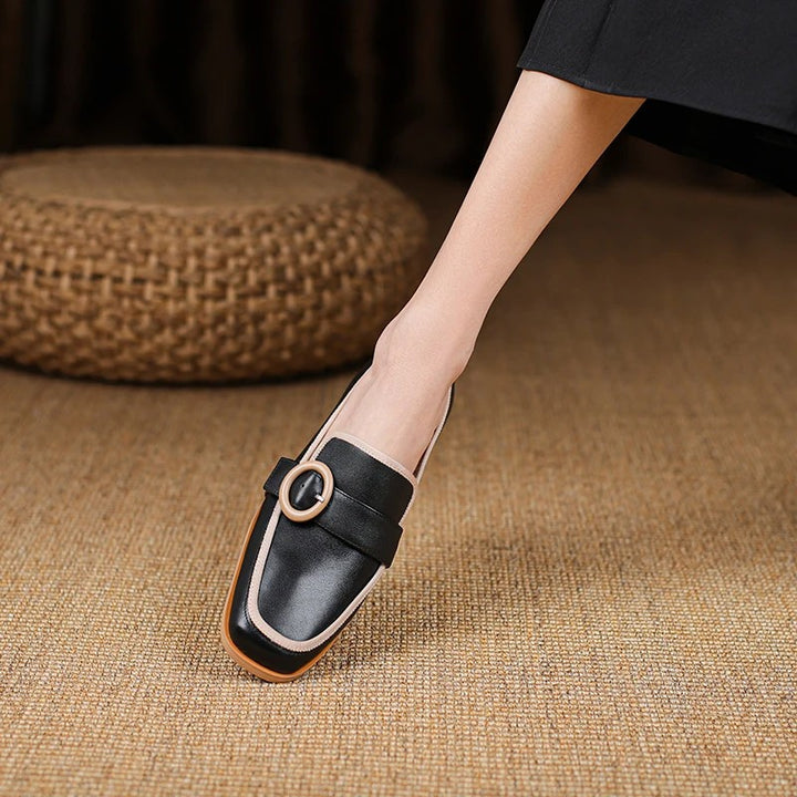 Anello Buckle Loafer Pumps