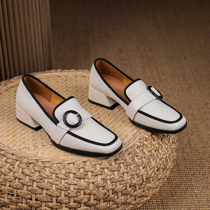 Anello Buckle Loafer Pumps