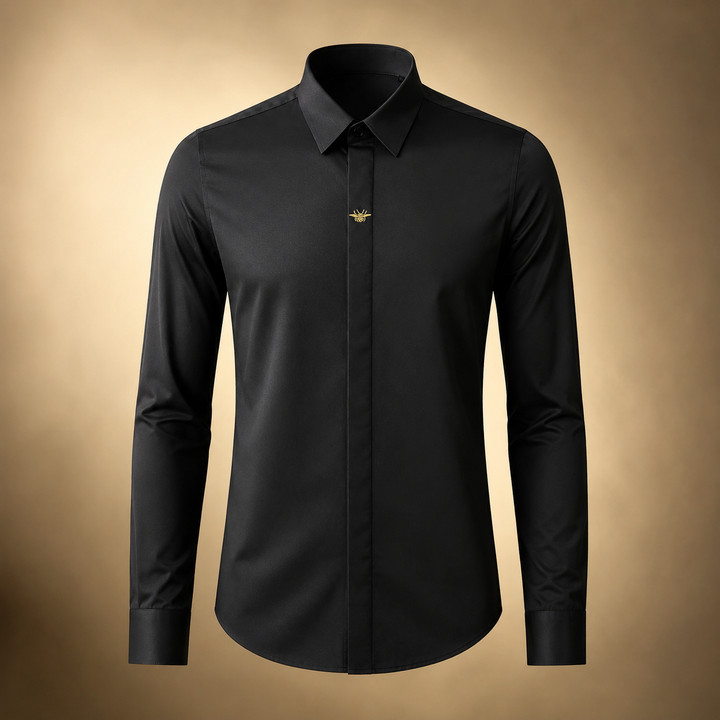 Goldcrest Embroidered Dress Shirt — 03_black_variant_hero