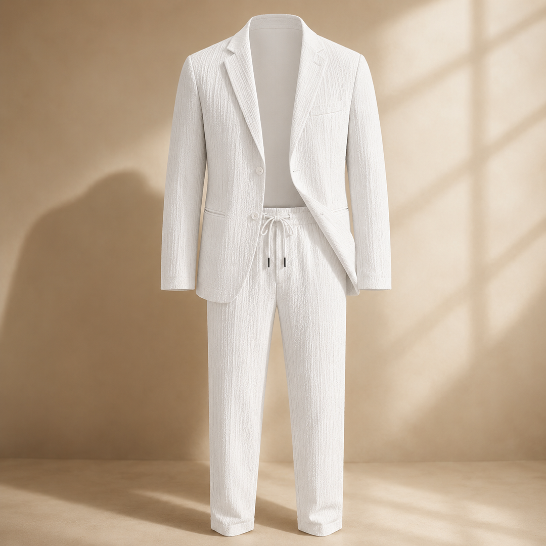 Crinkle Textured Casual Suit Set — 06_variant_white_hero