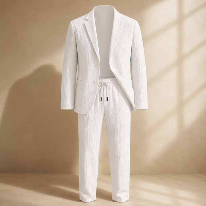 Crinkle Textured Casual Suit Set — 06_variant_white_hero