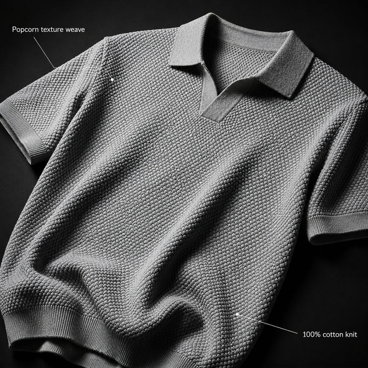 Granello Textured Knit Polo — ce_metastatic_01