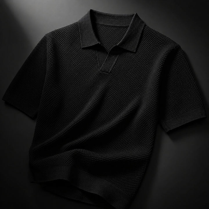 Granello Textured Knit Polo — ce_metastatic_04