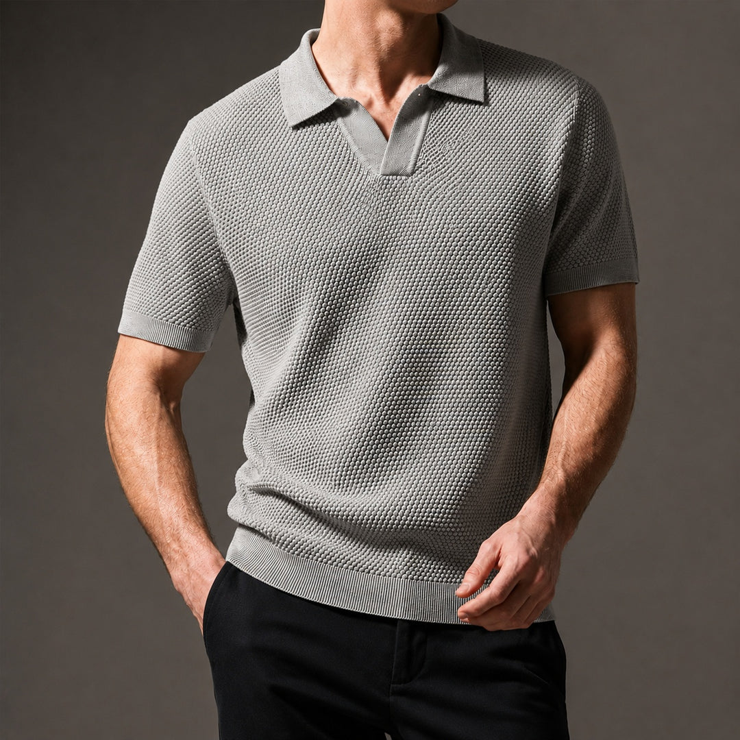 Granello Textured Knit Polo — ce_studio_01