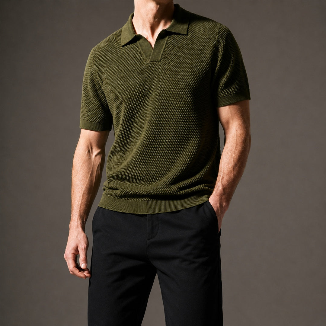 Granello Textured Knit Polo — ce_studio_01