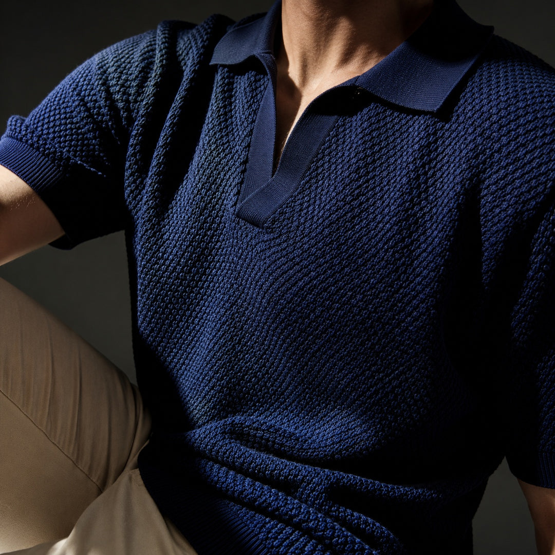 Granello Textured Knit Polo — ce_studio_01