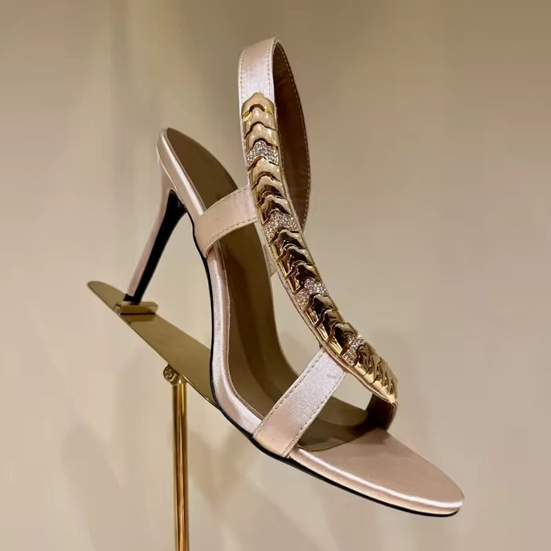 Serpentina Jeweled Slingback Sandals