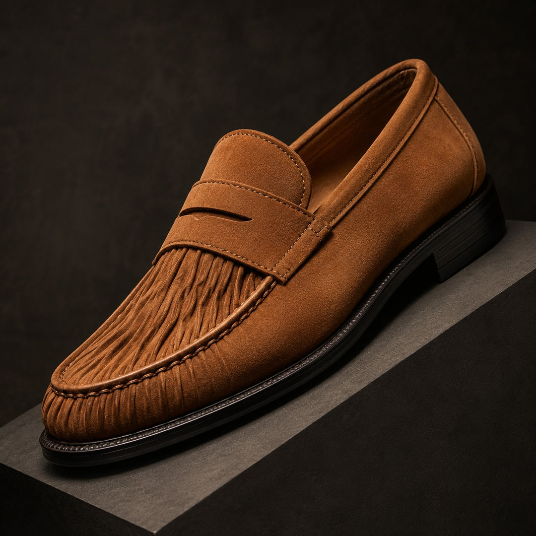 Increspato Pleated-Toe Leather Loafers — ce_metastatic_02