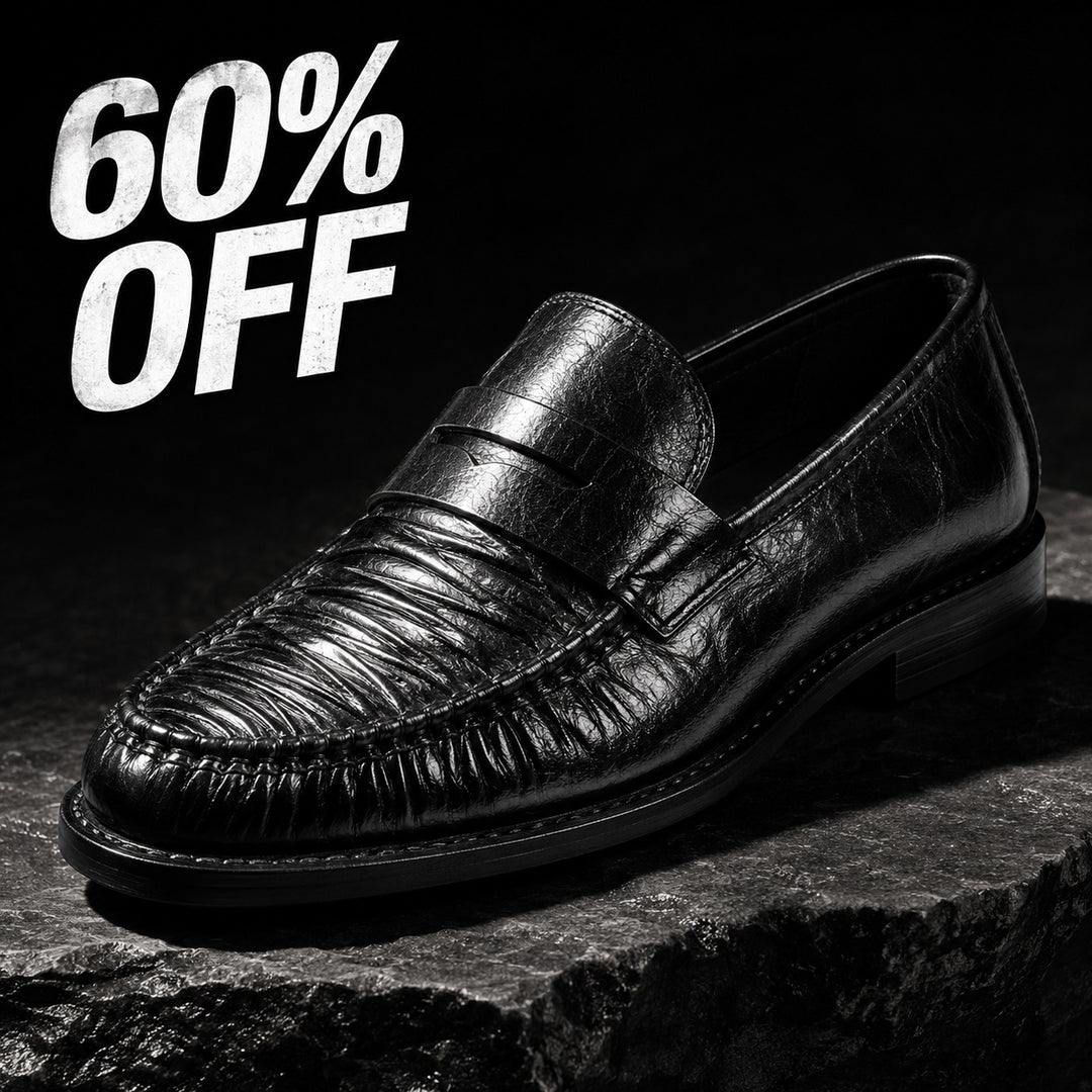 Increspato Pleated-Toe Leather Loafers — ce_metastatic_08
