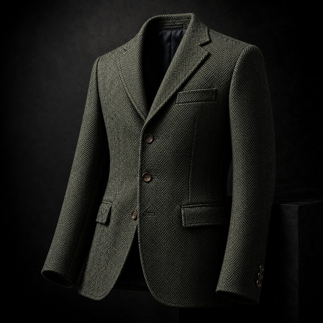 Lisca Herringbone Tweed Blazer — ce_metastatic_01