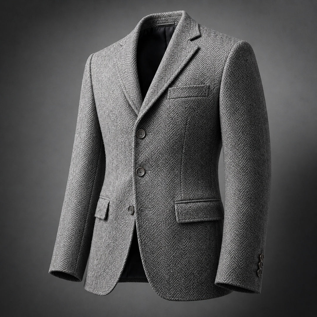 Lisca Herringbone Tweed Blazer — ce_metastatic_08