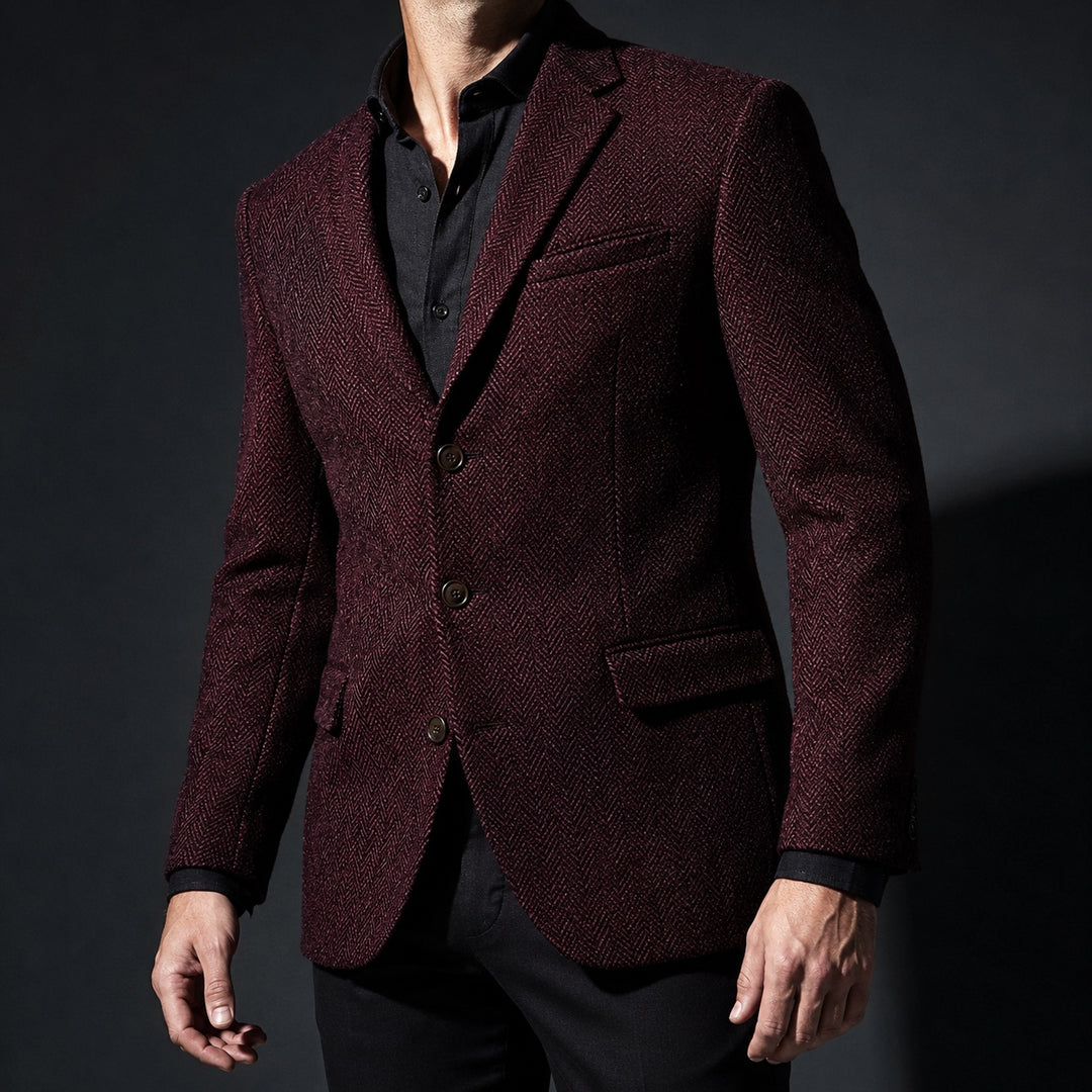 Lisca Herringbone Tweed Blazer — ce_studio_01