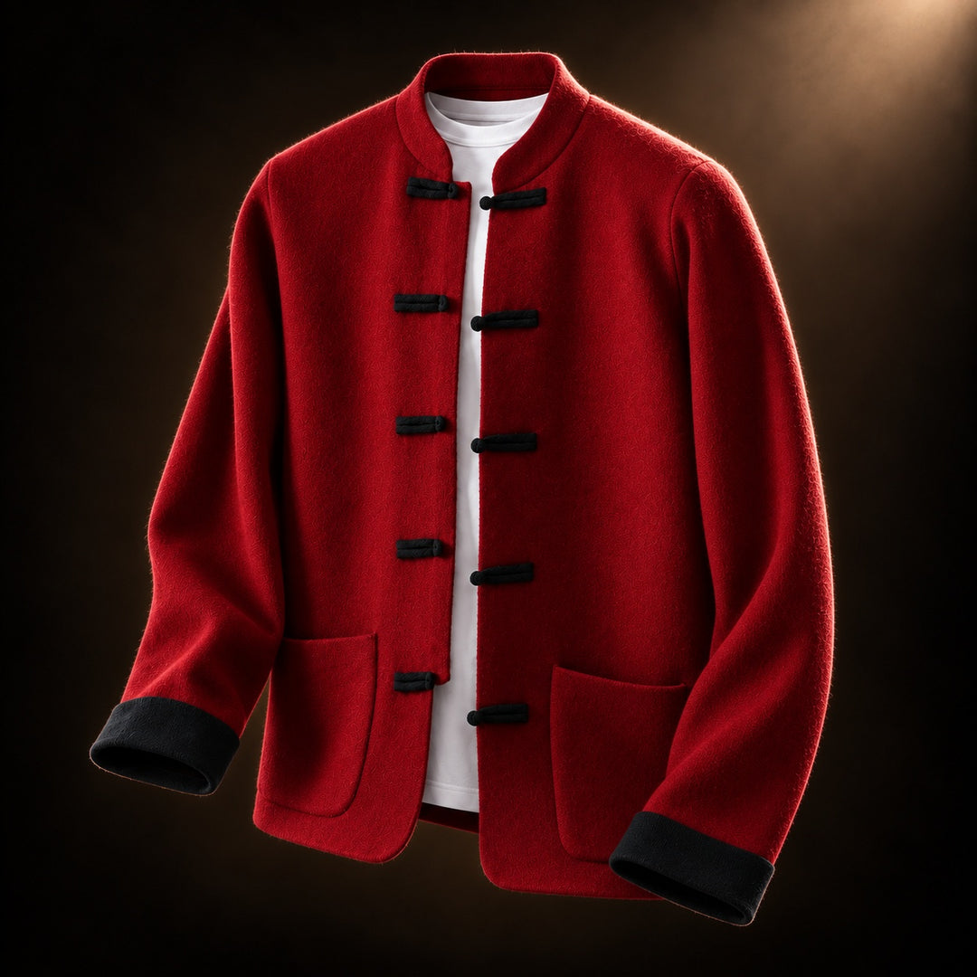 Mandarin Frog-Button Cardigan — ce_soul_s3_01
