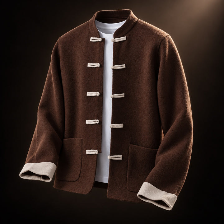 Mandarin Frog-Button Cardigan — ce_soul_s3_01