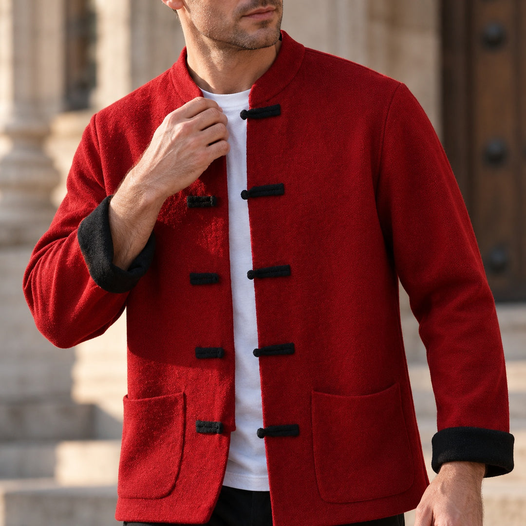 Mandarin Frog-Button Cardigan — ce_soul_s2_01