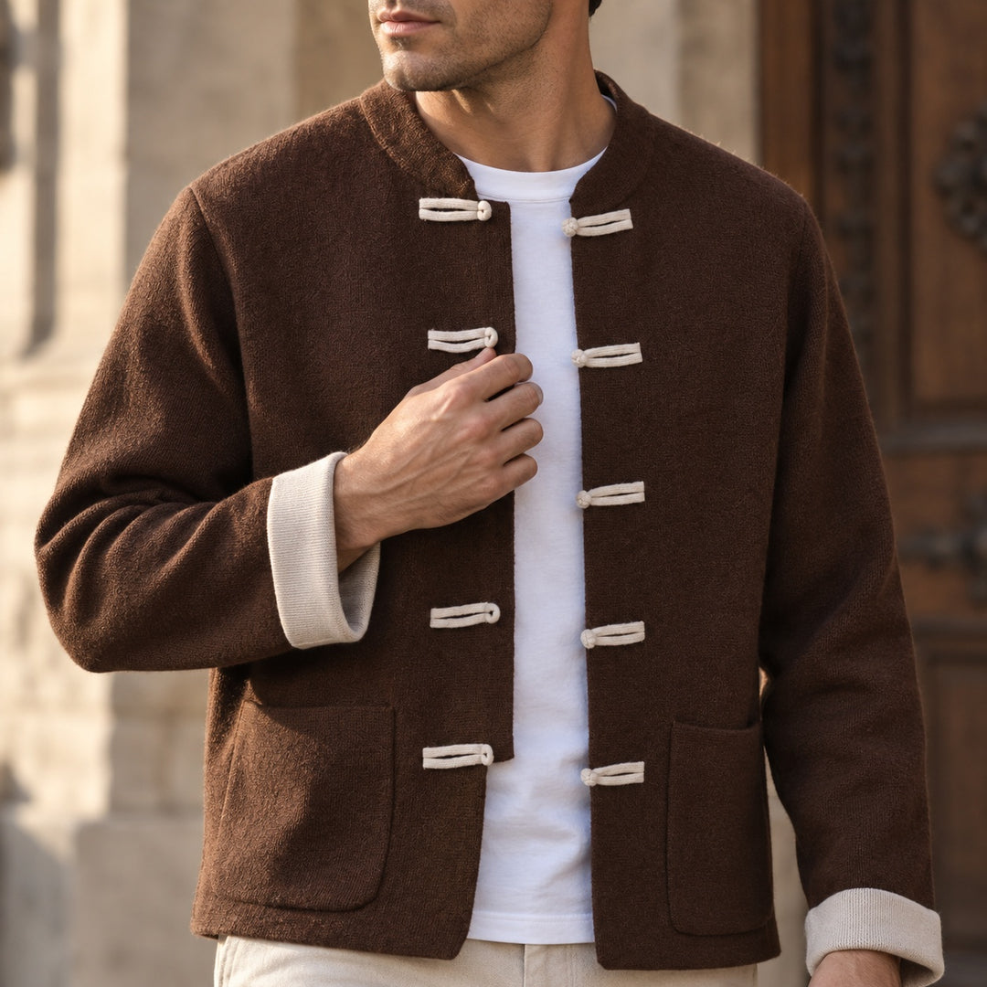 Mandarin Frog-Button Cardigan — ce_soul_s2_01