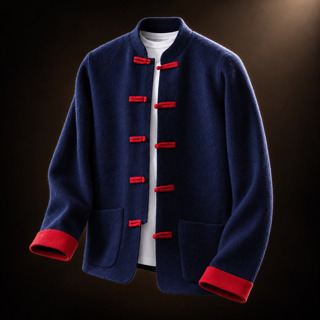 Mandarin Frog-Button Cardigan — ce_soul_s3_01